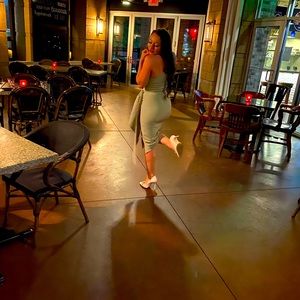 Mint green high fashion dress